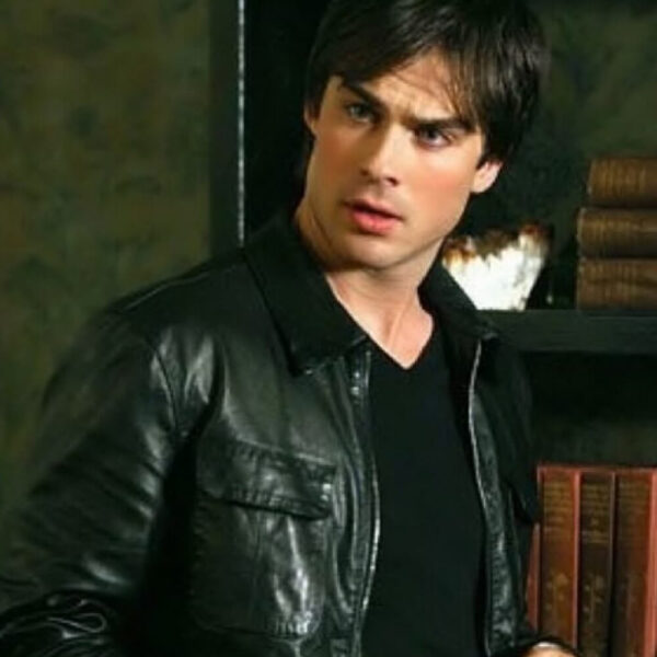 Damon Salvatore Leather Jacket Season 4 Damon Salvatore Black Leather Jacket