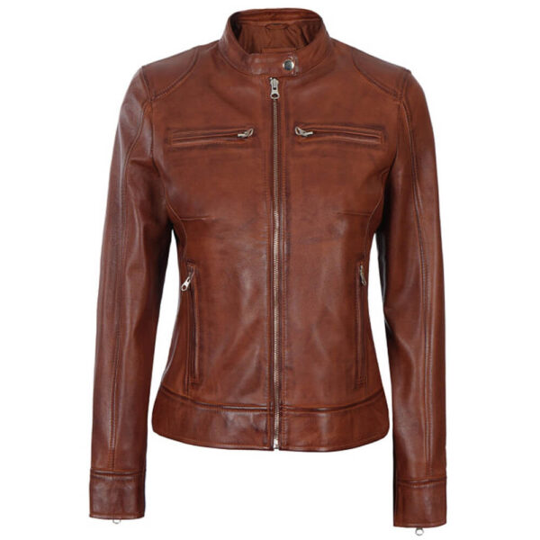 In Plain Sight Mary Shannon Brown Leather Jacket