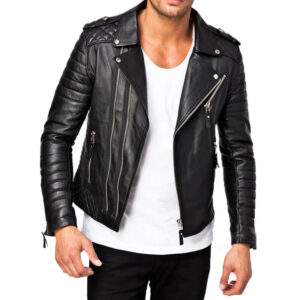 Men's Black Slim Fit Real Leather Jacket