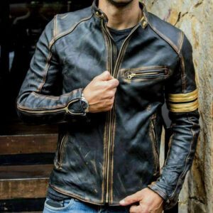 Men's Vintage Distressed Leather Jacket