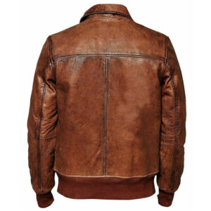 Men's Vintage Bomber Brown Leather Jacket