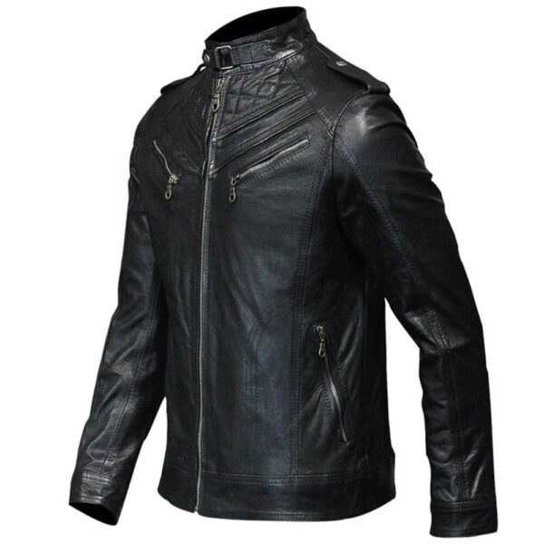 Men's Vintage Retro Biker Leather Jacket