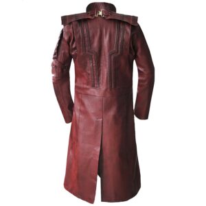 Guardian Of Galaxy Chris Pratt Starlord Design Real Leather Trench Long Coat