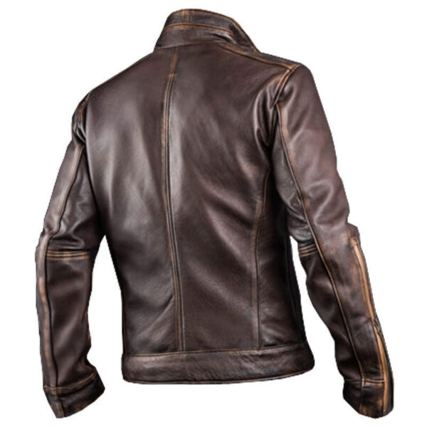 Men's Cafe Racer Brown Vintage Distressed Leather Jacket