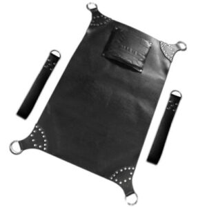 Black Leather New Adult Sex Sling Heavy Duty