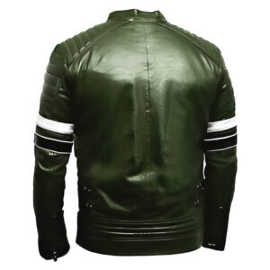 Men's Green Vintage Biker Leather Jacket