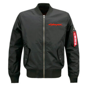 Cyberpunk Samurai Black Bomber Jacket