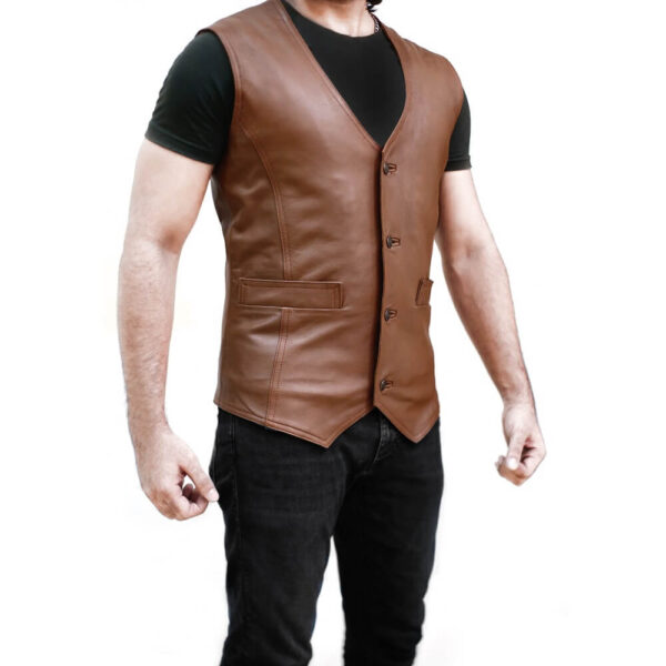 Mens Traditional Brown Waistcoat