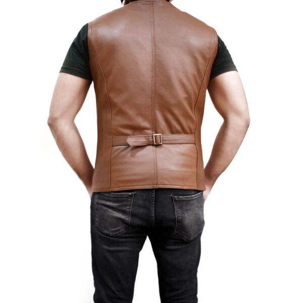 Mens Traditional Leather Waistcoat