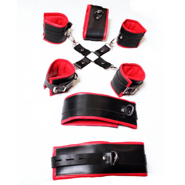 7 Piece Restraints Leather Bondage BDSM fun