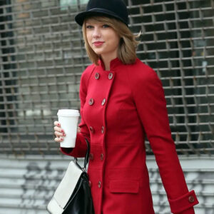 Taylor Swift Red Double Breasted Coat