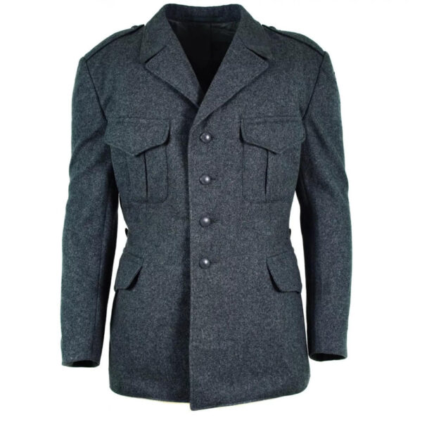 Mens Swiss Army Grey Wool Coat